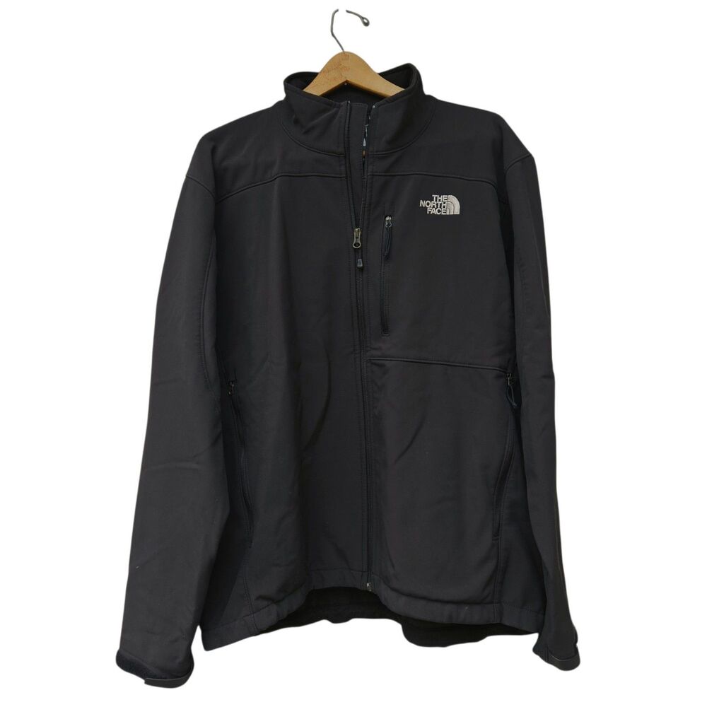 The North Face Mens Apex Bionic Softshell Jacket Black Full Zip Size XL
